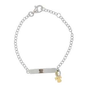 <p>Sterling Silver and 9 Carat Yellow Gold Bracelet</p>